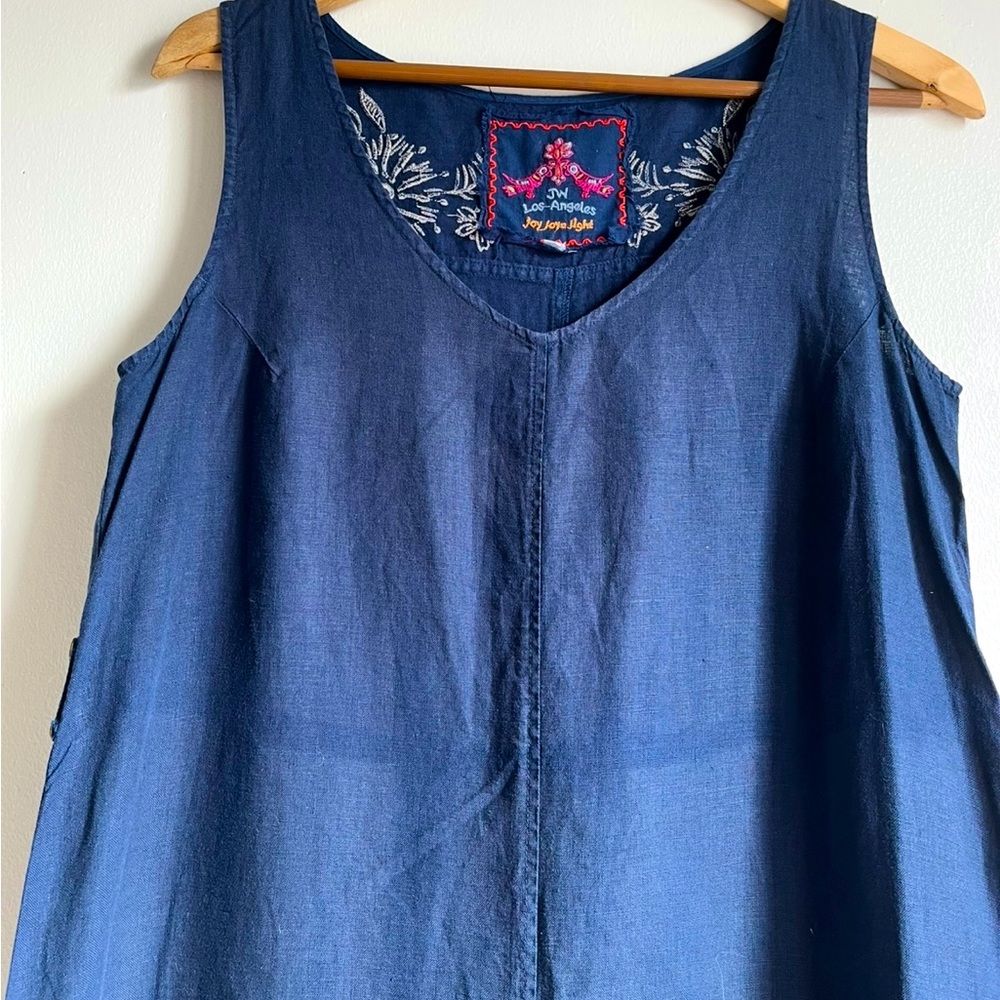 JOHNNY WAS Embroidered Petra Linen Maxi Dress - Picture 7 of 13